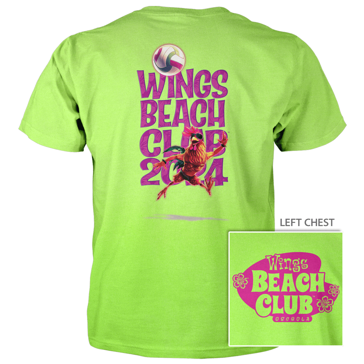 Wings Beach Club (Shape) - Next Level Premium Cvc Crew T-Shirt