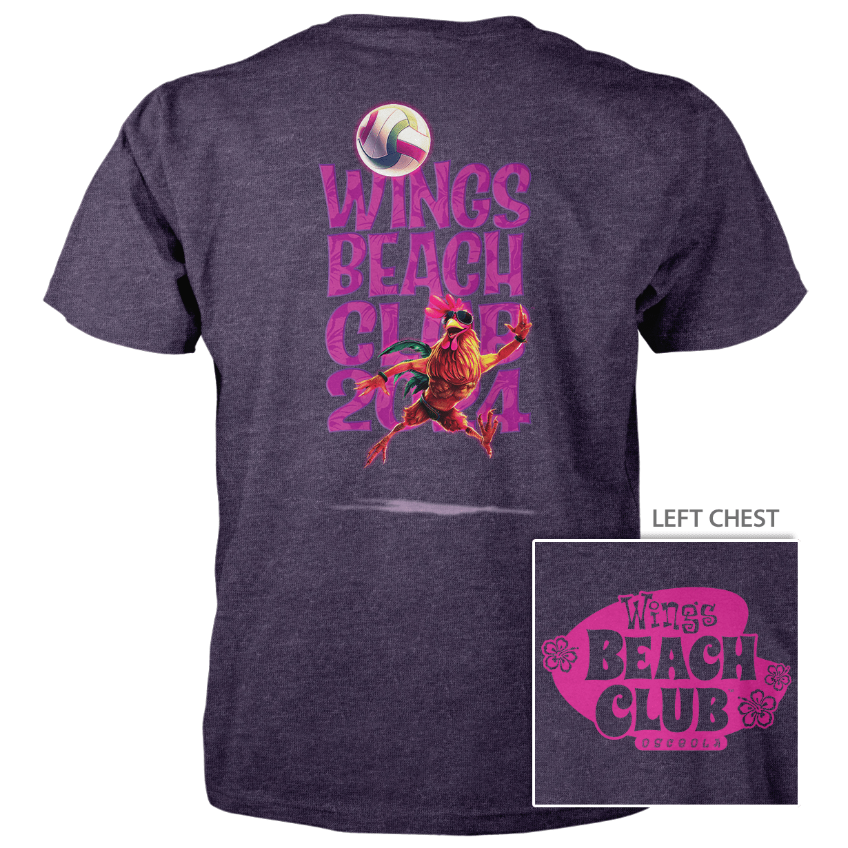 Wings Beach Club (Shape) - Next Level Premium Cvc Crew T-Shirt