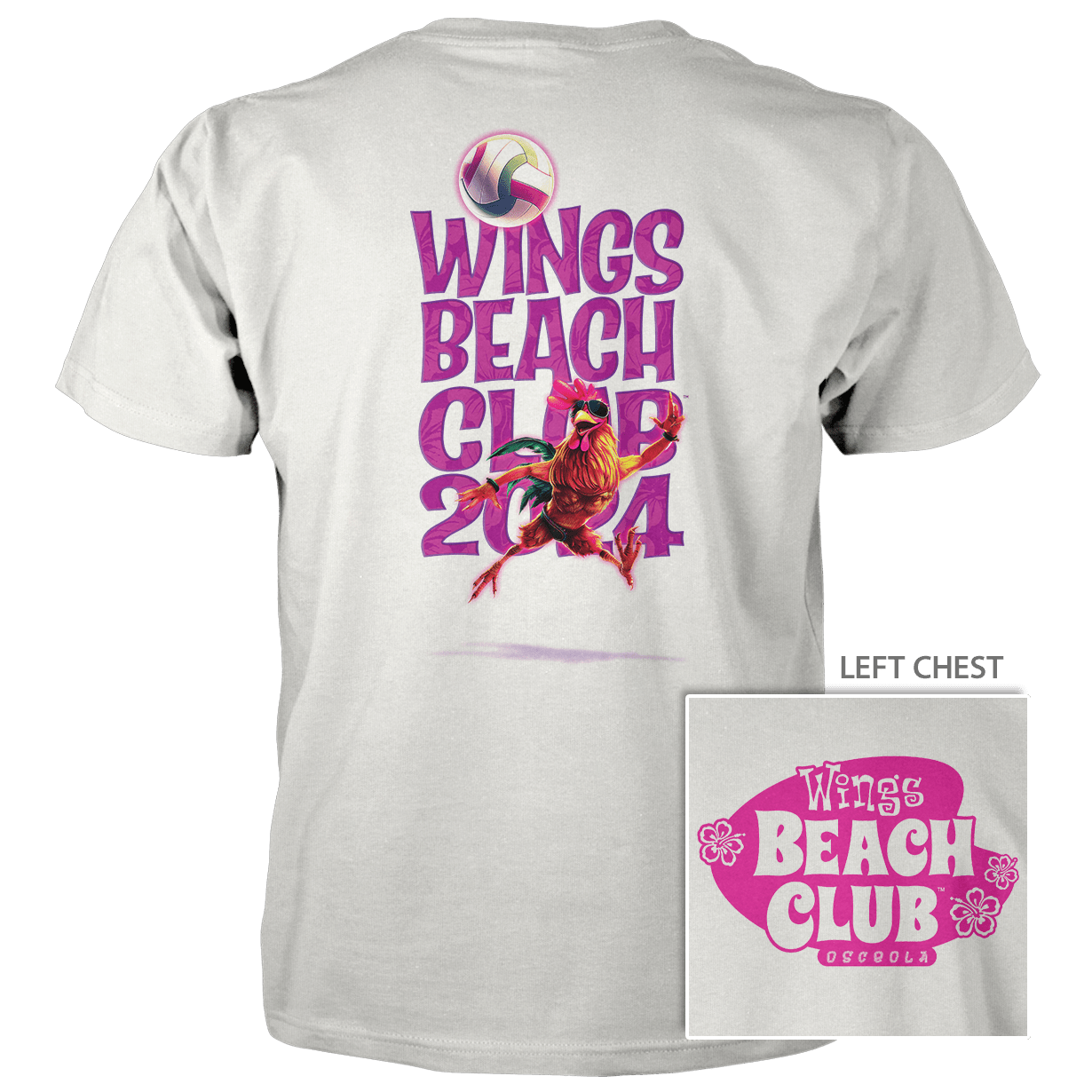 Wings Beach Club (Shape) - Next Level Premium Cvc Crew T-Shirt