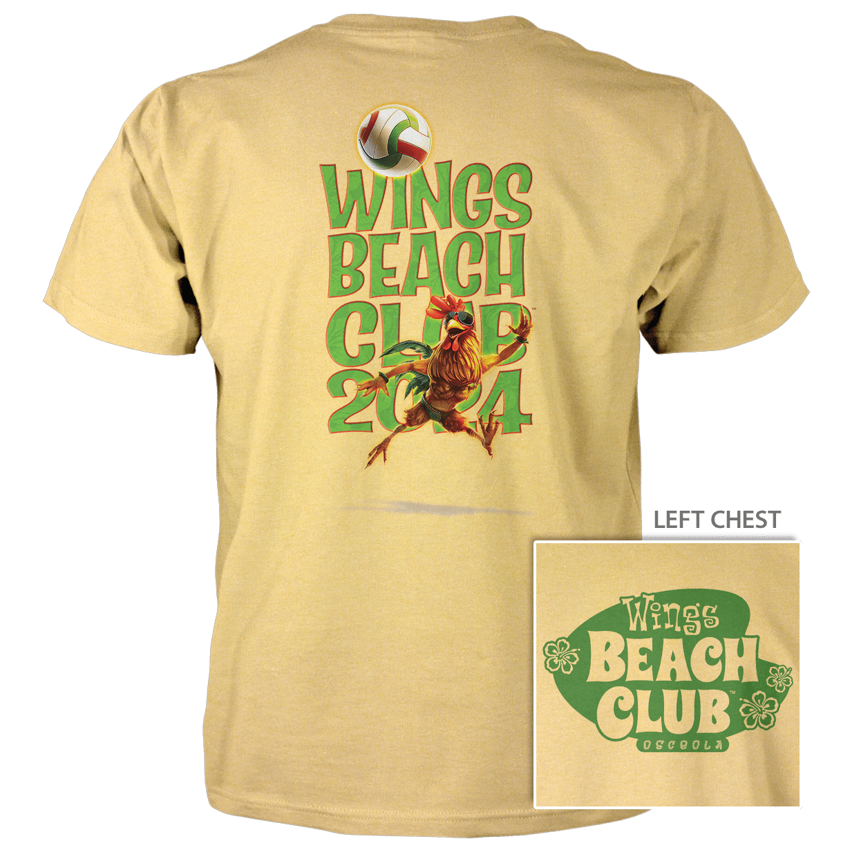 Wings Beach Club (Shape) - Next Level Premium Cvc Crew T-Shirt