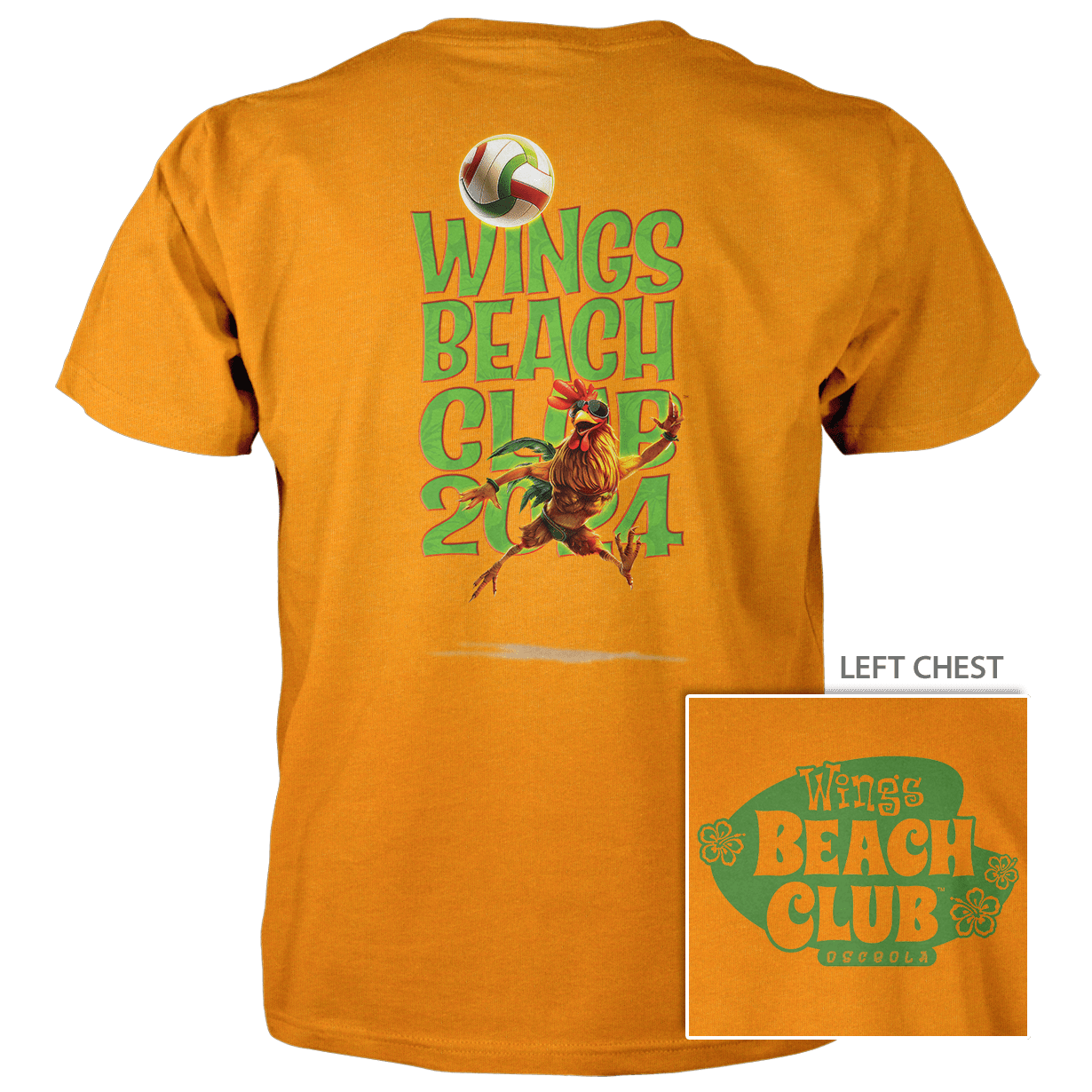 Wings Beach Club (Shape) - Next Level Premium Cvc Crew T-Shirt