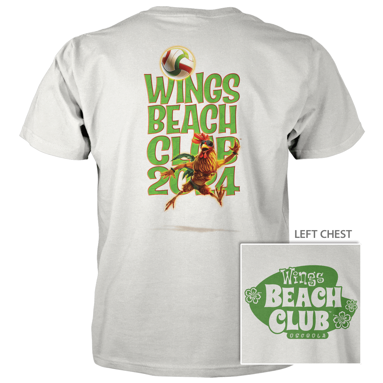 Wings Beach Club (Shape) - Next Level Premium Cvc Crew T-Shirt