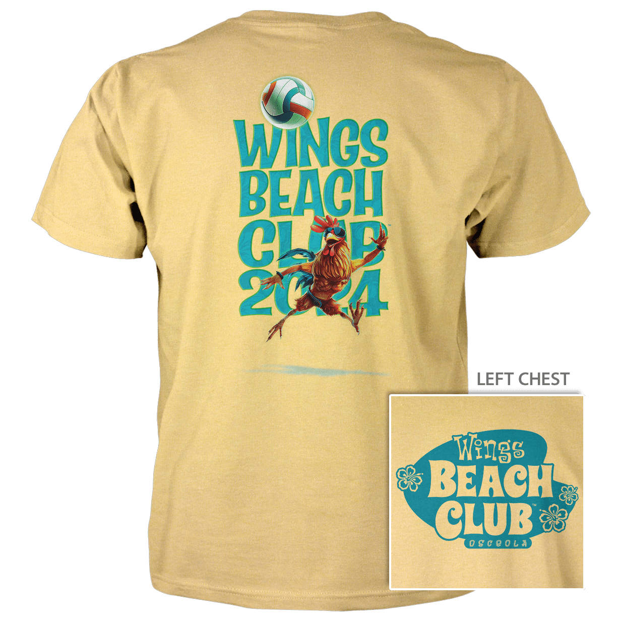 Wings Beach Club (Shape) - Next Level Premium Cvc Crew T-Shirt