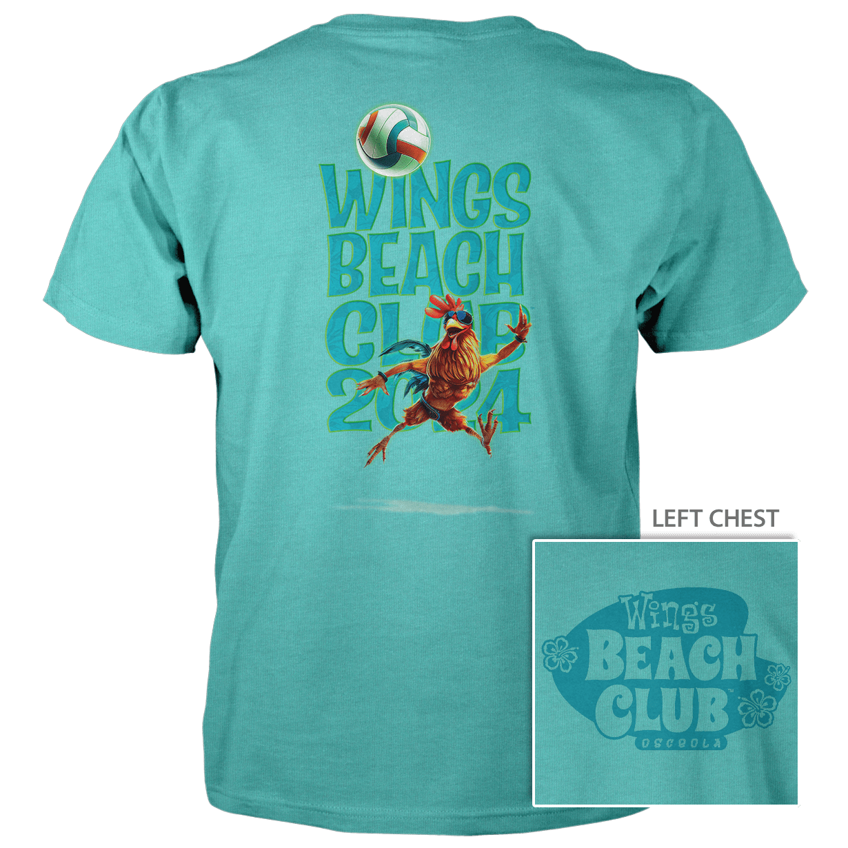 Wings Beach Club (Shape) - Next Level Premium Cvc Crew T-Shirt