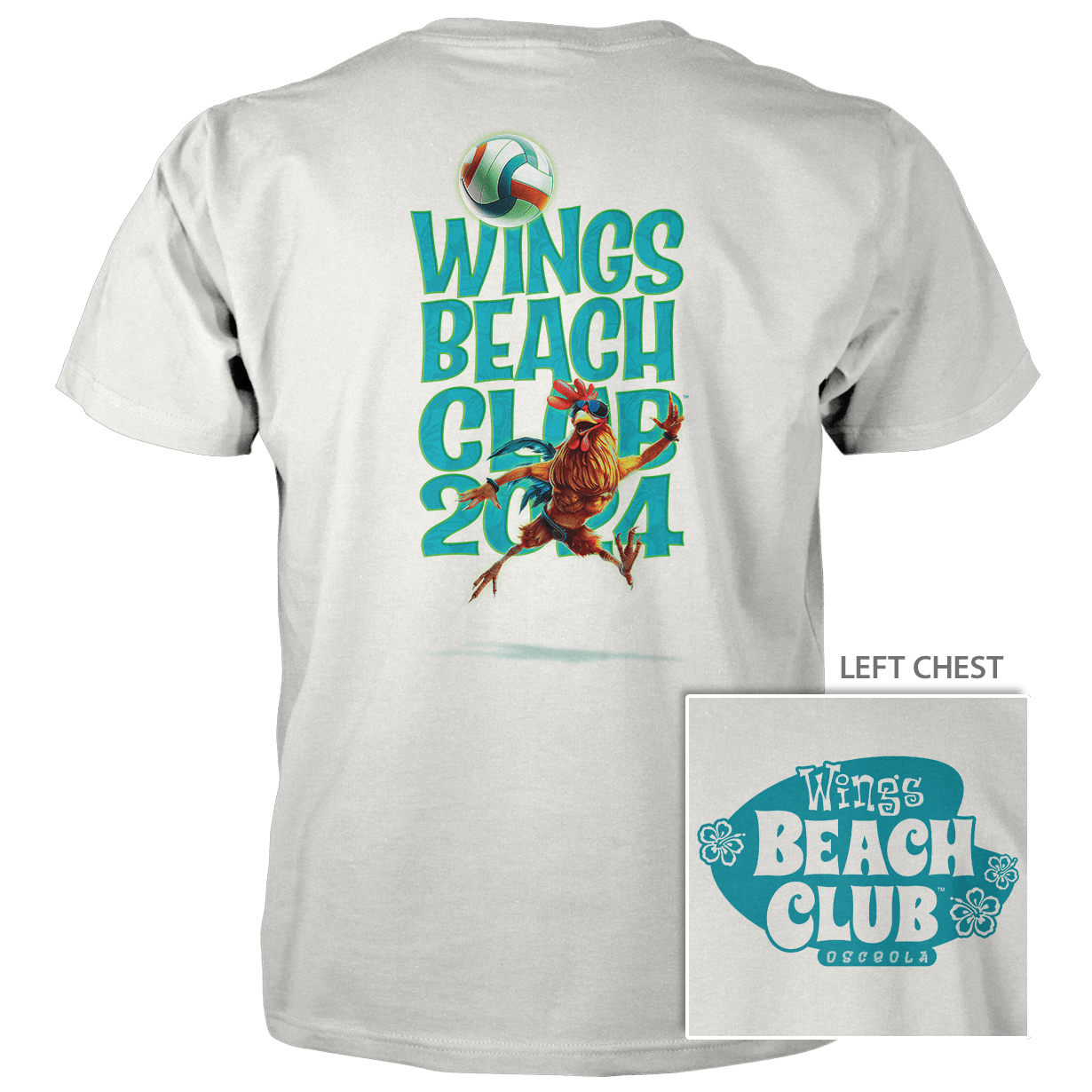 Wings Beach Club (Shape) - Next Level Premium Cvc Crew T-Shirt