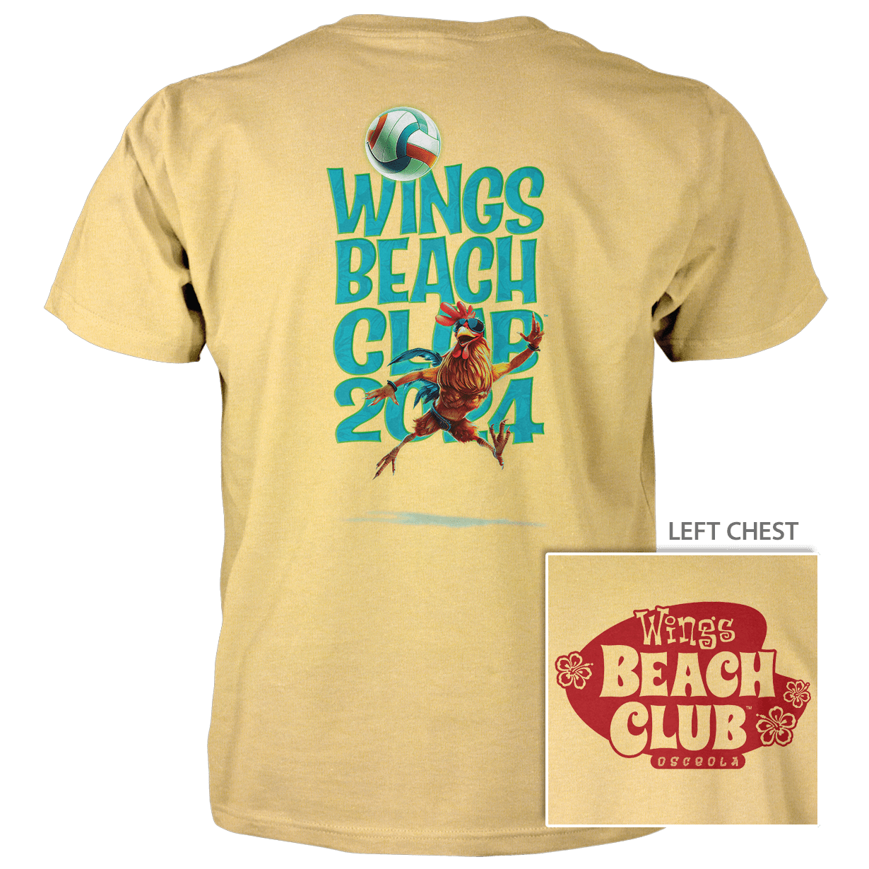 Wings Beach Club (Shape) - Next Level Premium Cvc Crew T-Shirt