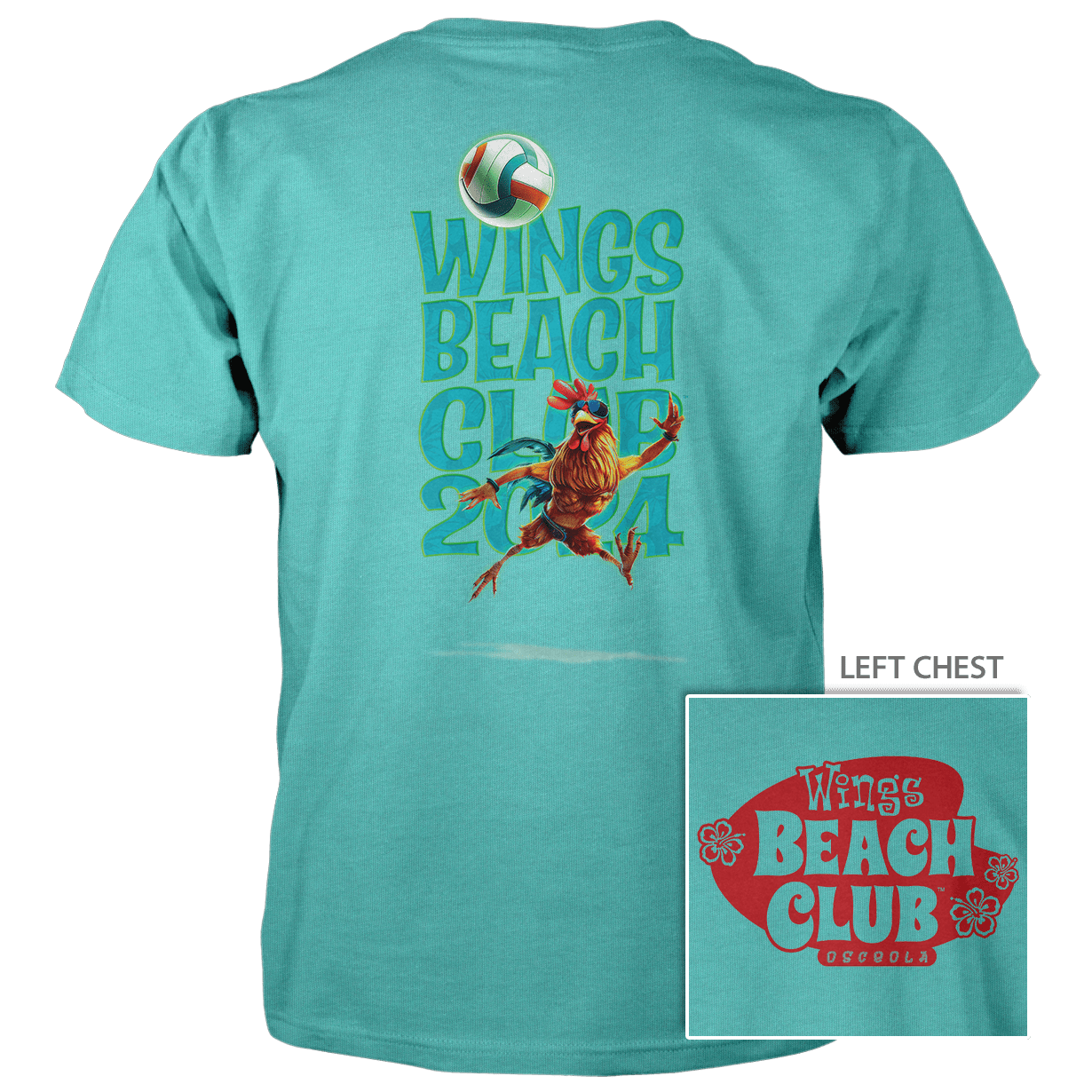 Wings Beach Club (Shape) - Next Level Premium Cvc Crew T-Shirt