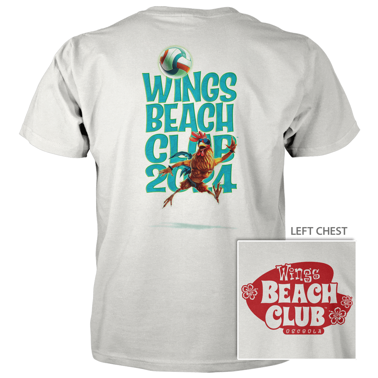 Wings Beach Club (Shape) - Next Level Premium Cvc Crew T-Shirt