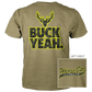 Wings Etc. Outdoor: Buck Yeah (Yellow) - Next Level Premium Cvc Crew T-Shirt