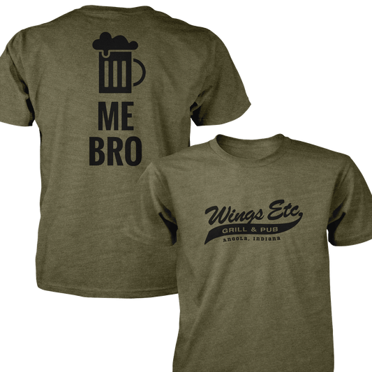 Wings Etc. Beer Me Bro - Next Level Premium Cvc Crew T-Shirt - Angola Indiana