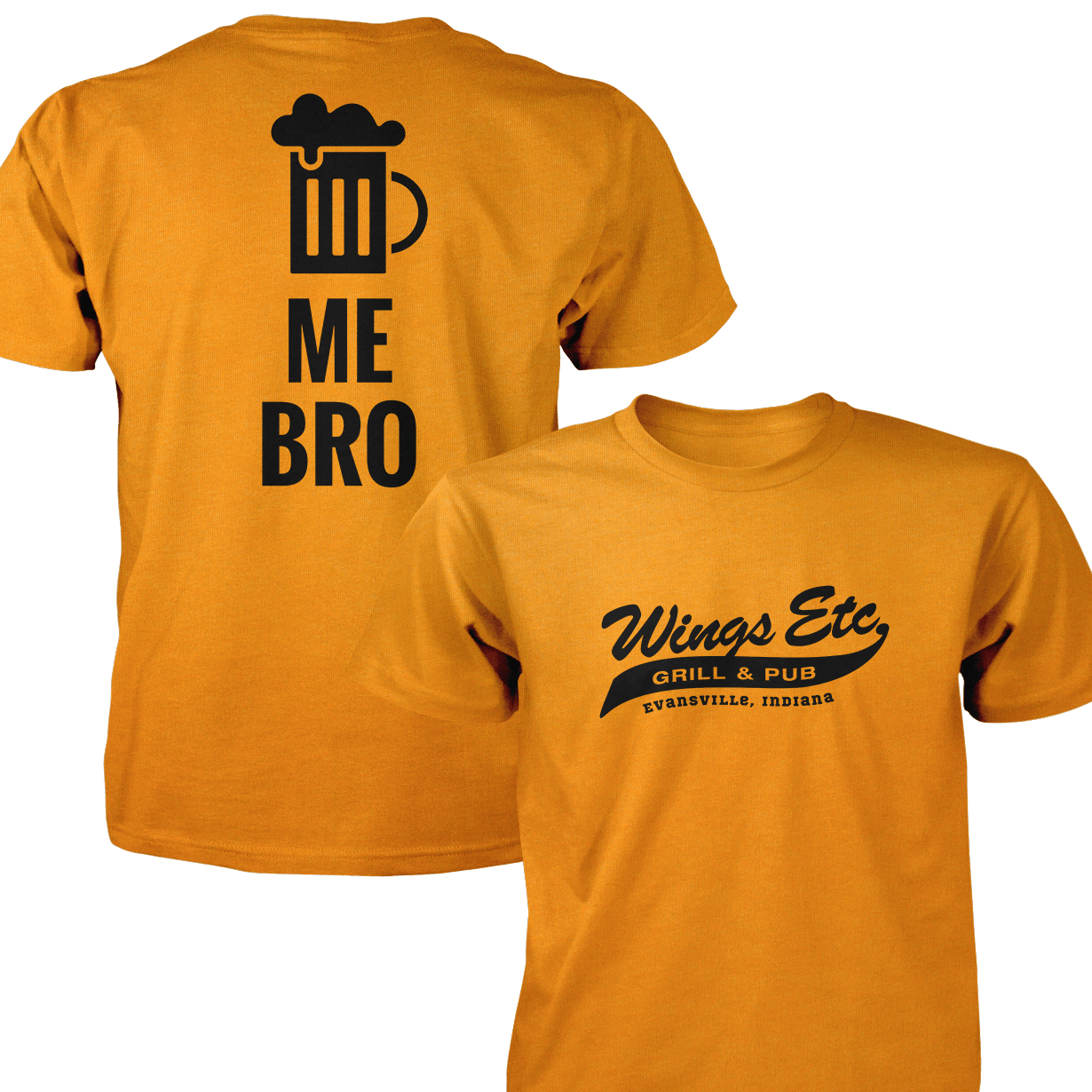 Wings Etc. Beer Me Bro - Next Level Premium Cvc Crew T-Shirt - Evansville Indiana