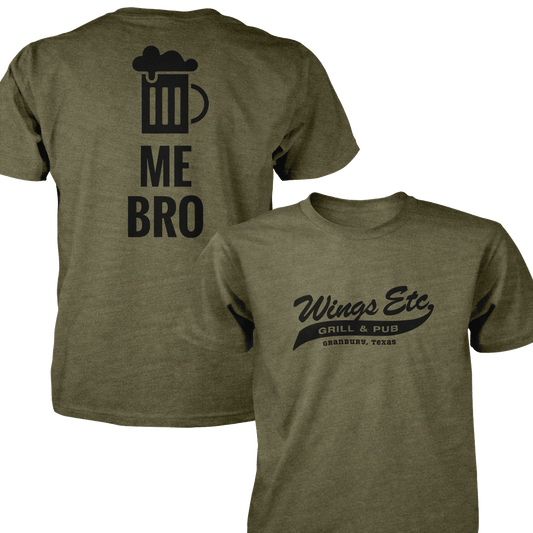 Wings Etc. Beer Me Bro - Next Level Premium Cvc Crew T-Shirt - Granbury Texas