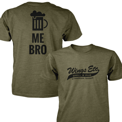 Wings Etc. Beer Me Bro - Next Level Premium Cvc Crew T-Shirt - Mishawaka Indiana