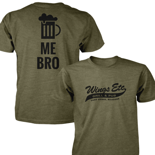 Wings Etc. Beer Me Bro - Next Level Premium Cvc Crew T-Shirt - Port Huron Michigan