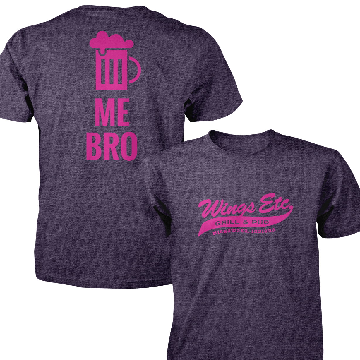 Wings Etc. Beer Me Bro - Next Level Premium Cvc Crew T-Shirt - Mishawaka Indiana