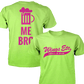 Wings Etc. Beer Me Bro - Next Level Premium Cvc Crew T-Shirt