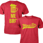 Wings Etc. Beer Me Bro - Next Level Premium Cvc Crew T-Shirt