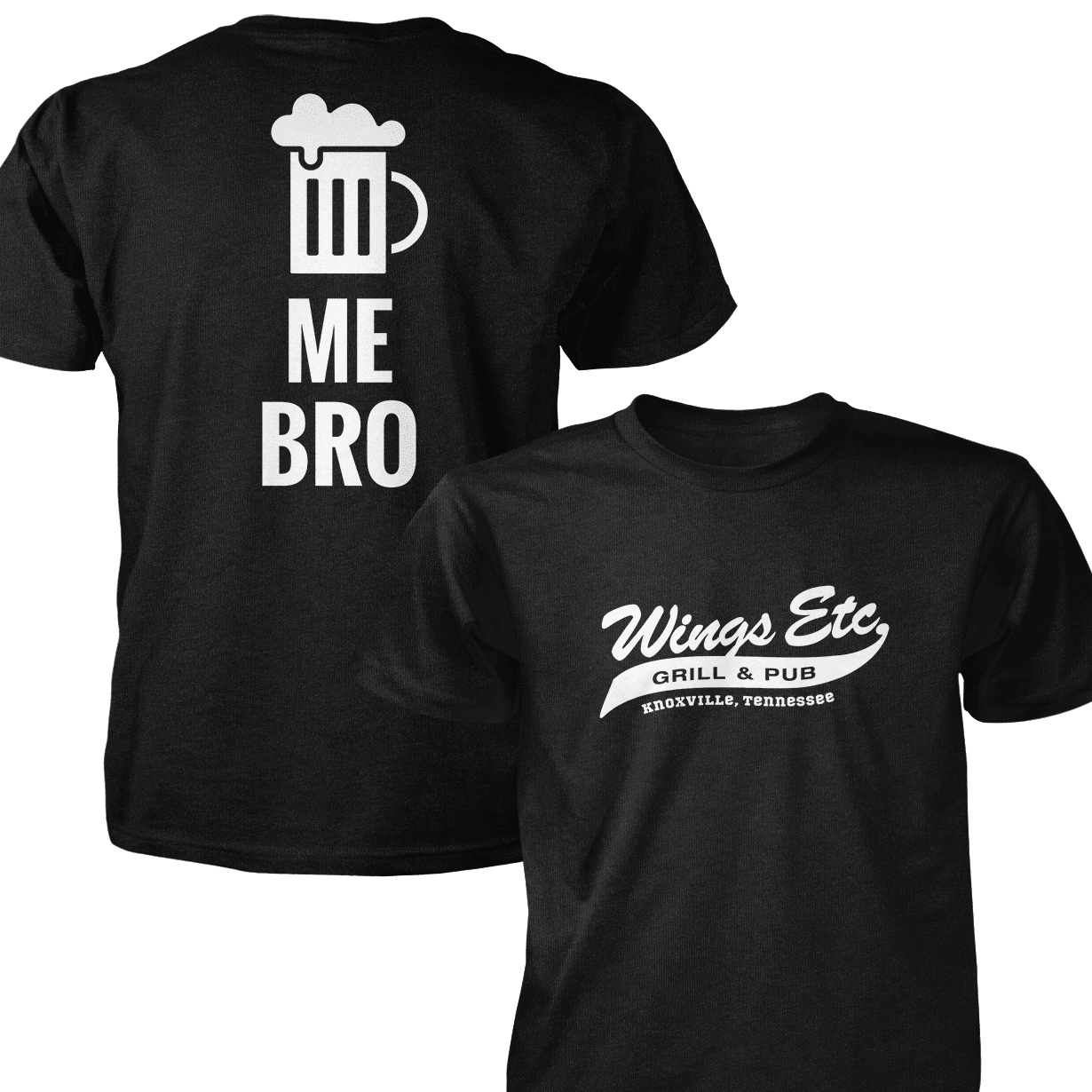Wings Etc. Beer Me Bro - Next Level Premium Cvc Crew T-Shirt - Knoxville Tennessee