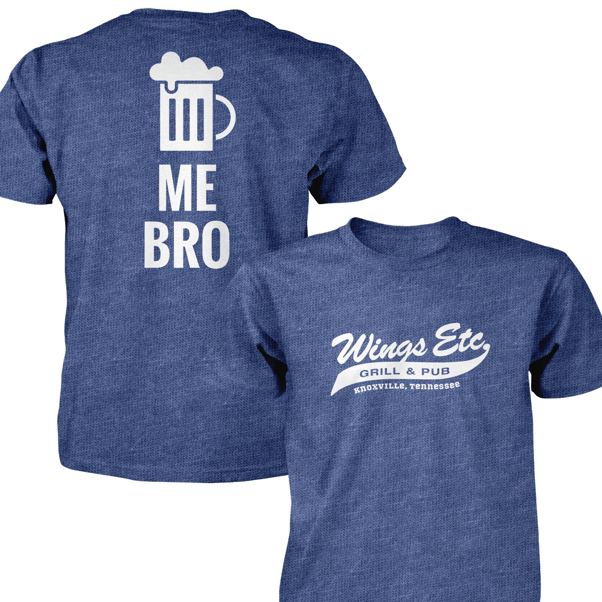 Wings Etc. Beer Me Bro - Next Level Premium Cvc Crew T-Shirt - Knoxville Tennessee