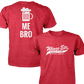 Wings Etc. Beer Me Bro - Next Level Premium Cvc Crew T-Shirt - La Porte Indiana