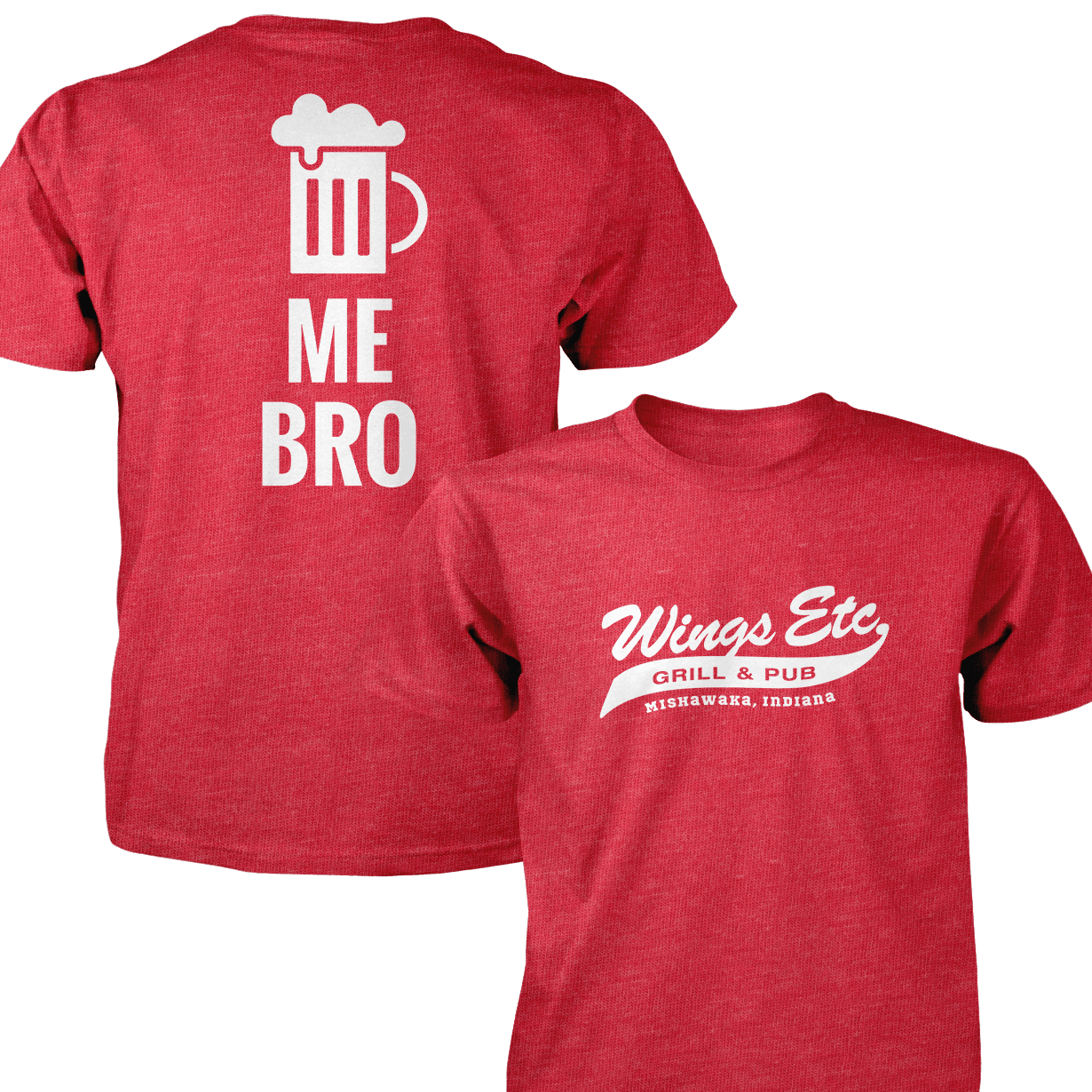 Wings Etc. Beer Me Bro - Next Level Premium Cvc Crew T-Shirt - Mishawaka Indiana