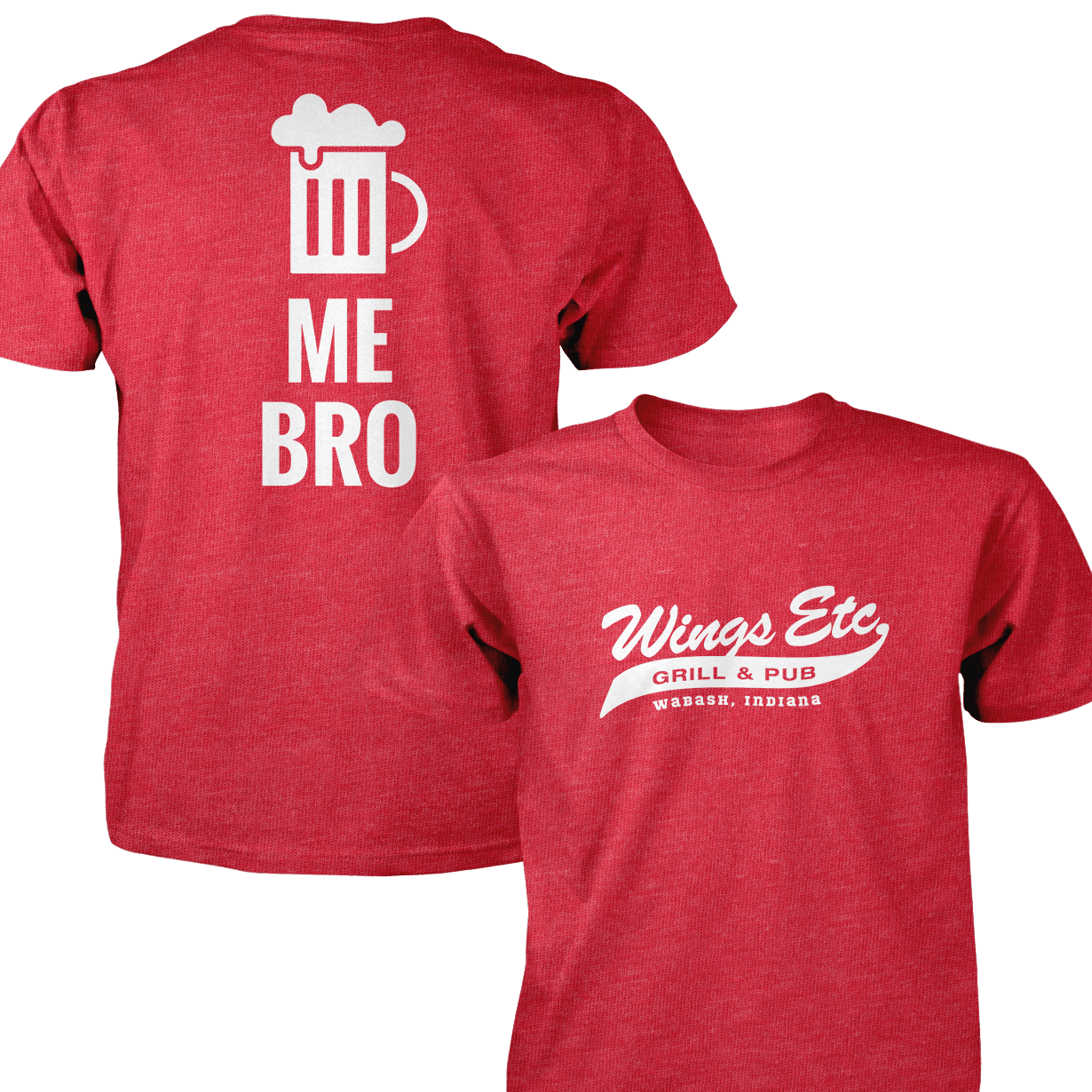 Wings Etc. Beer Me Bro - Next Level Premium Cvc Crew T-Shirt - Wabash Indiana