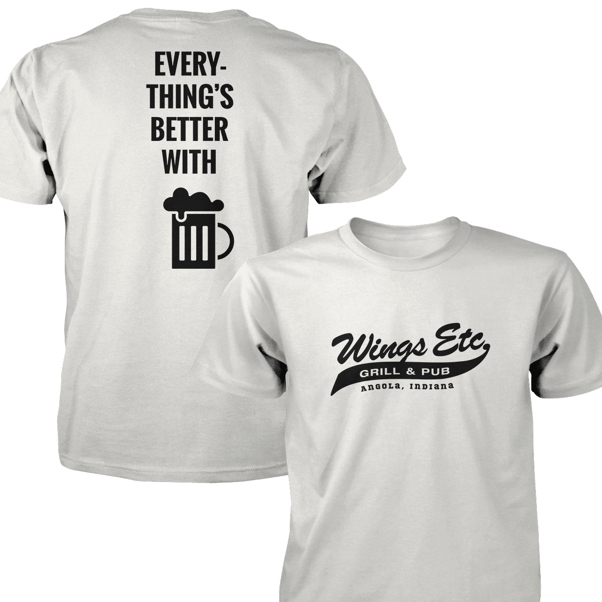 Wings Etc. Everythings Better - Next Level Premium Cvc Crew T-Shirt - Angola Indiana