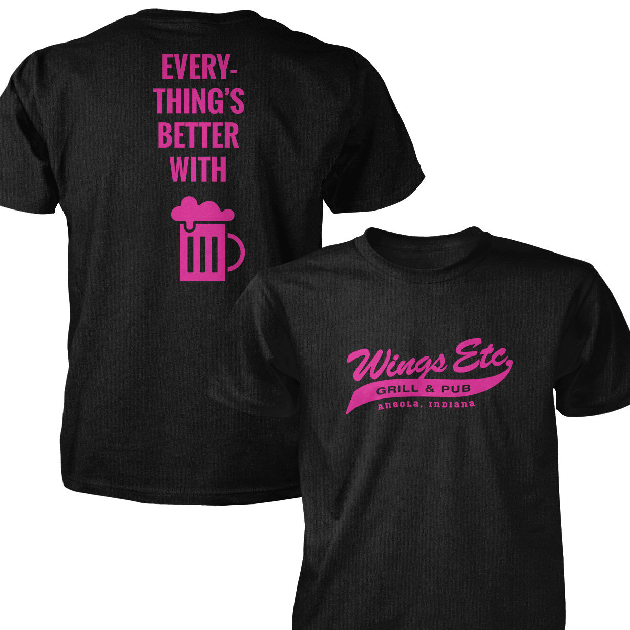 Wings Etc. Everythings Better - Next Level Premium Cvc Crew T-Shirt - Angola Indiana