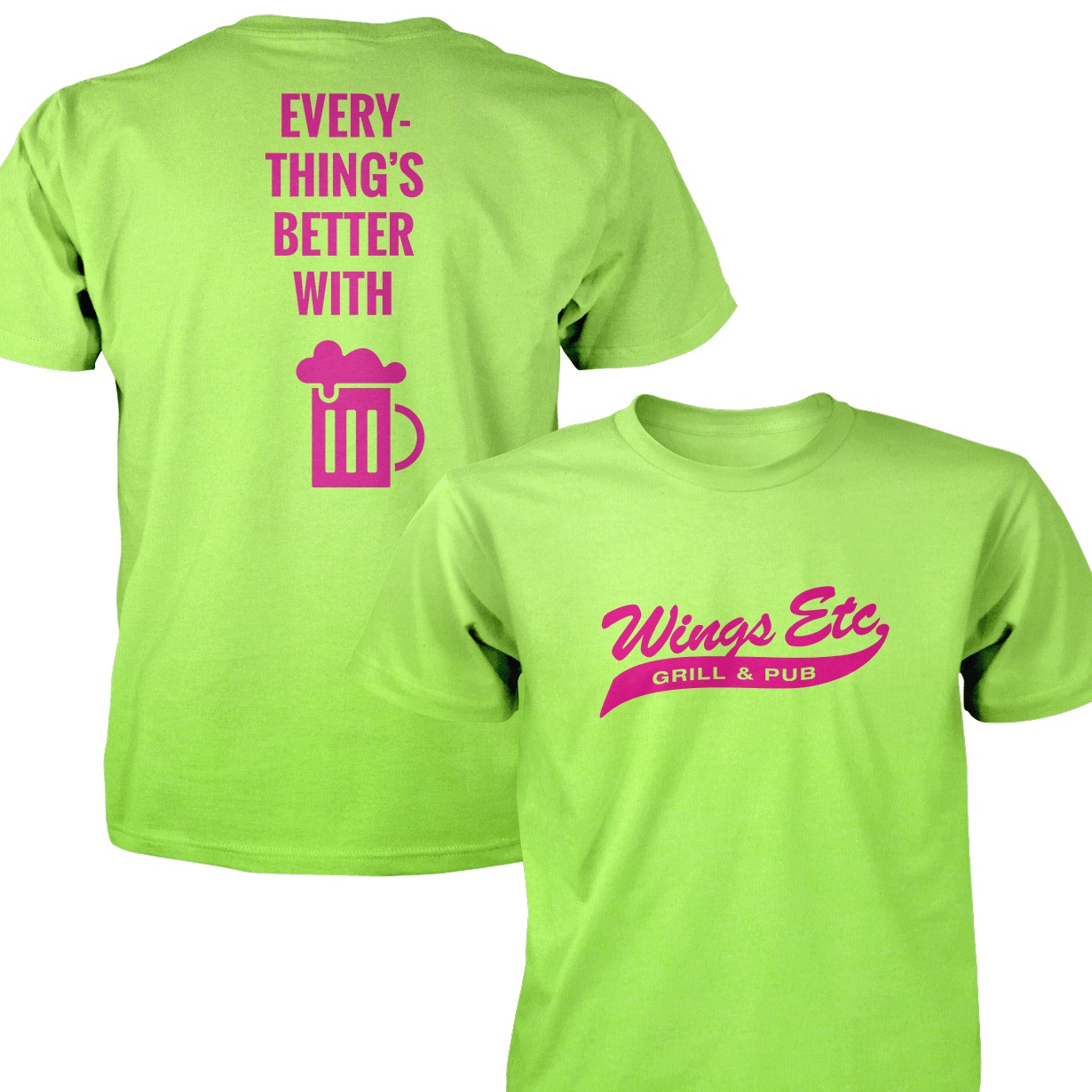 Wings Etc. Everythings Better - Next Level Premium Cvc Crew T-Shirt