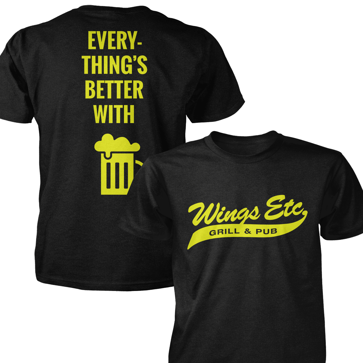 Wings Etc. Everythings Better - Next Level Premium Cvc Crew T-Shirt