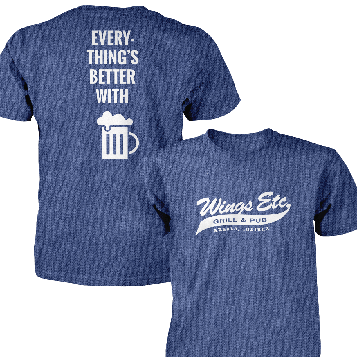 Wings Etc. Everythings Better - Next Level Premium Cvc Crew T-Shirt - Angola Indiana