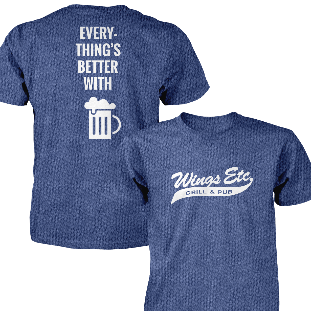 Wings Etc. Everythings Better - Next Level Premium Cvc Crew T-Shirt