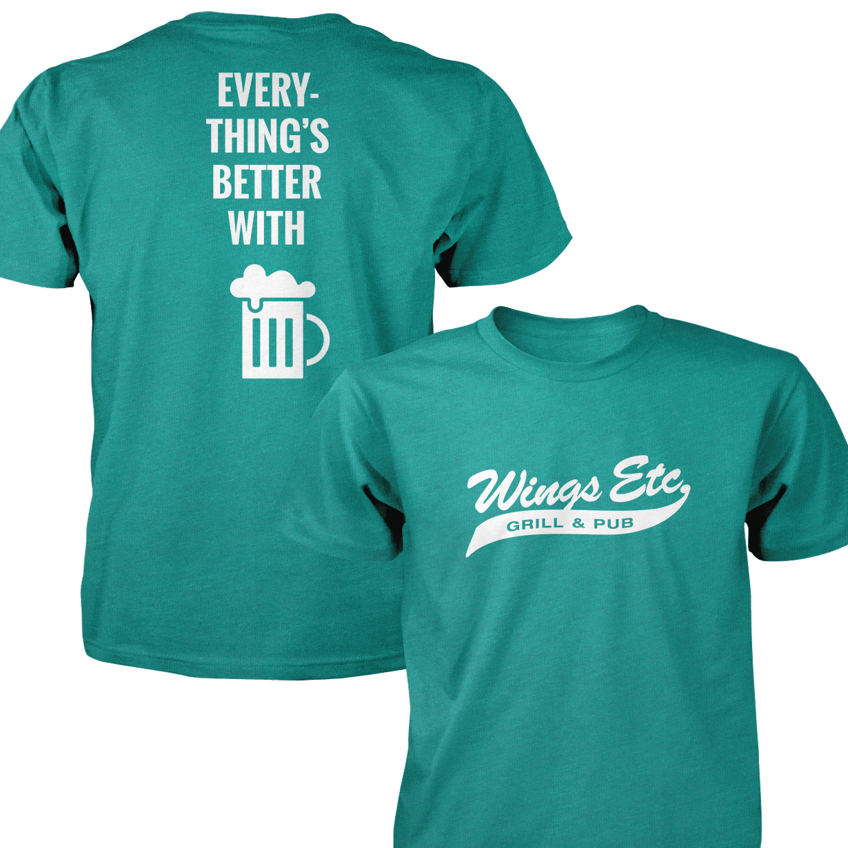 Wings Etc. Everythings Better - Next Level Premium Cvc Crew T-Shirt