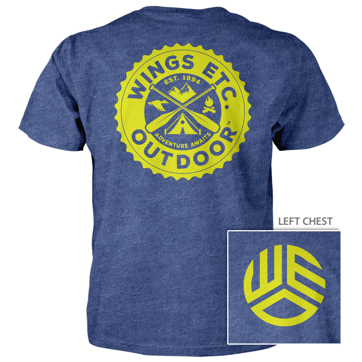 Wings Etc. Outdoor: Mountain Camp - Next Level Premium Cvc Crew T-Shirt