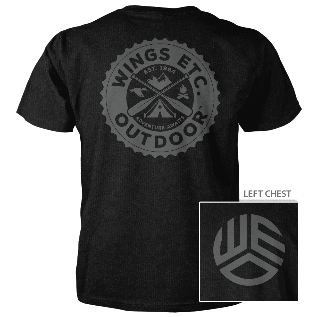 Wings Etc. Outdoor: Mountain Camp - Next Level Premium Cvc Crew T-Shirt