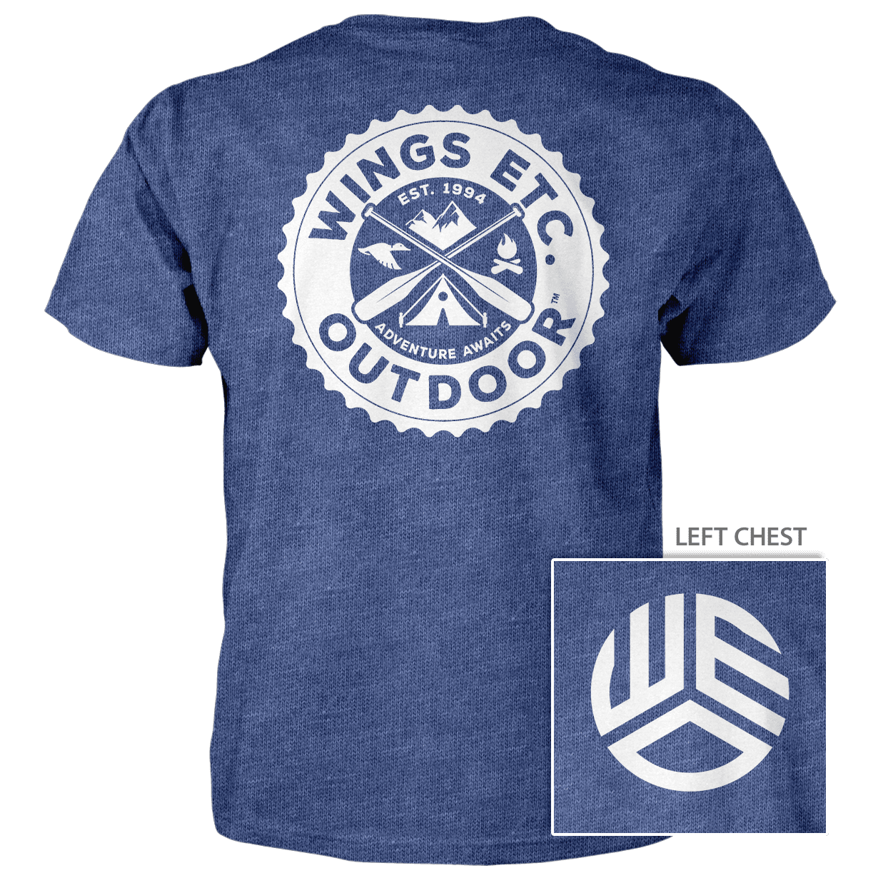 Wings Etc. Outdoor: Mountain Camp - Next Level Premium Cvc Crew T-Shirt