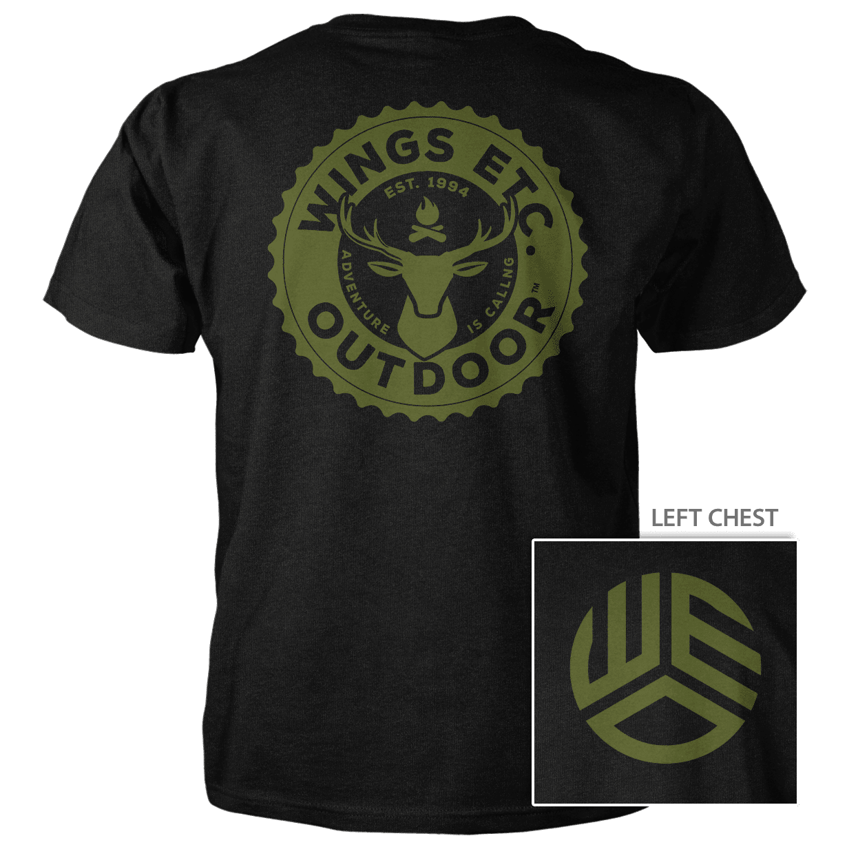 Wings Etc. Outdoor: Gear Hunt Fire - Next Level Premium Cvc Crew T-Shirt