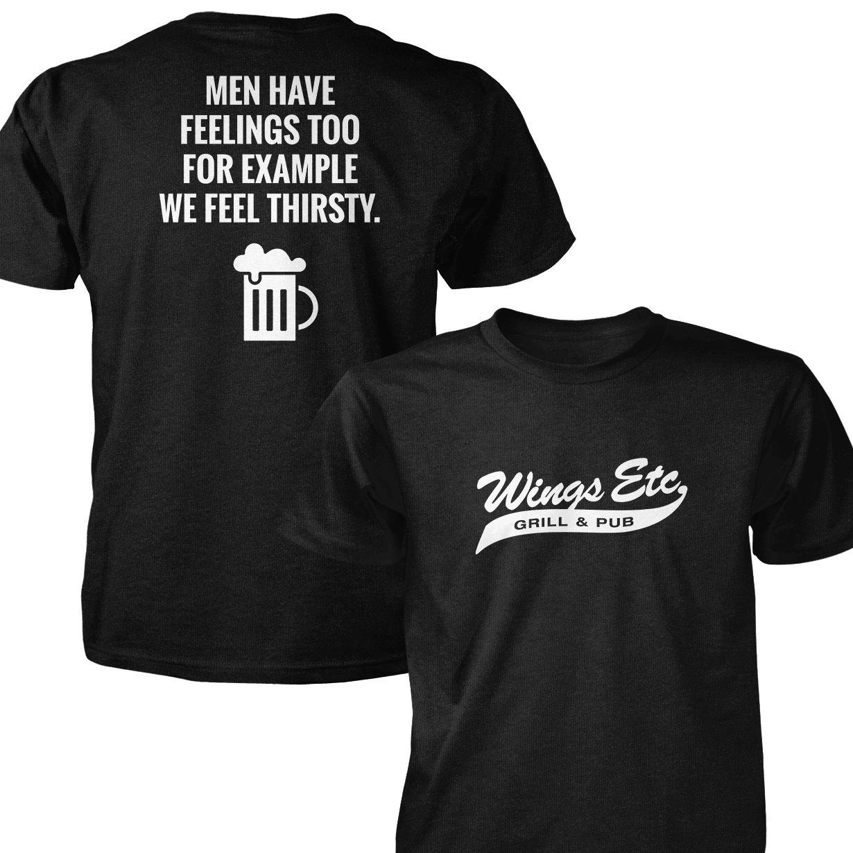 Wings Etc. Men Have Feelings Too - Next Level Premium Cvc Crew T-Shirt