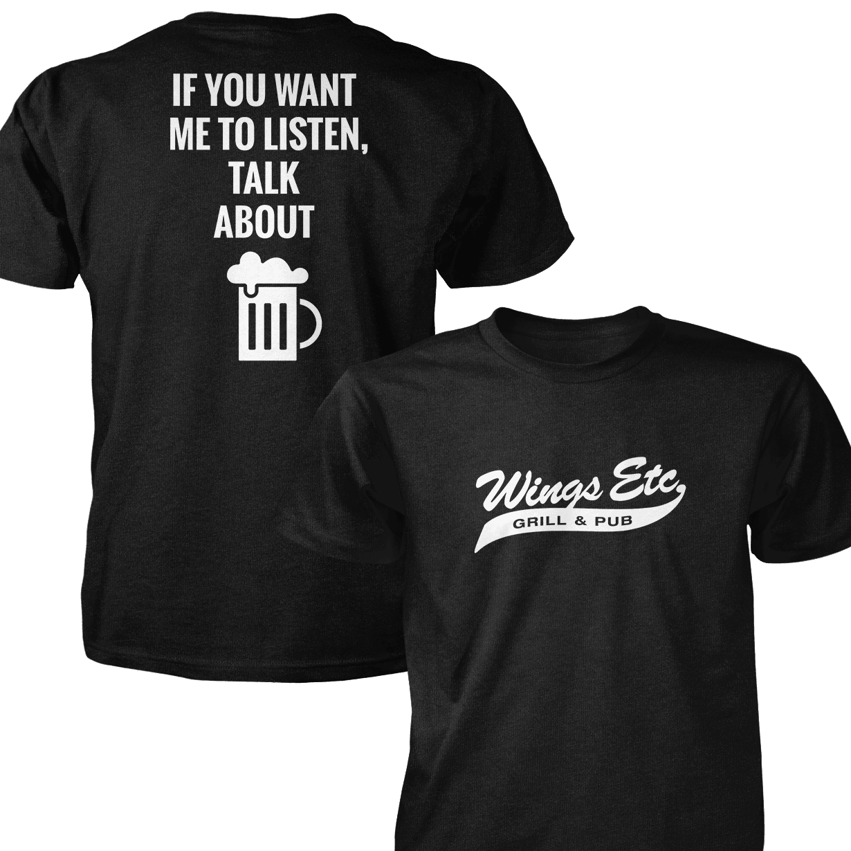 Wings Etc. Talk About Beer - Next Level Premium Cvc Crew T-Shirt